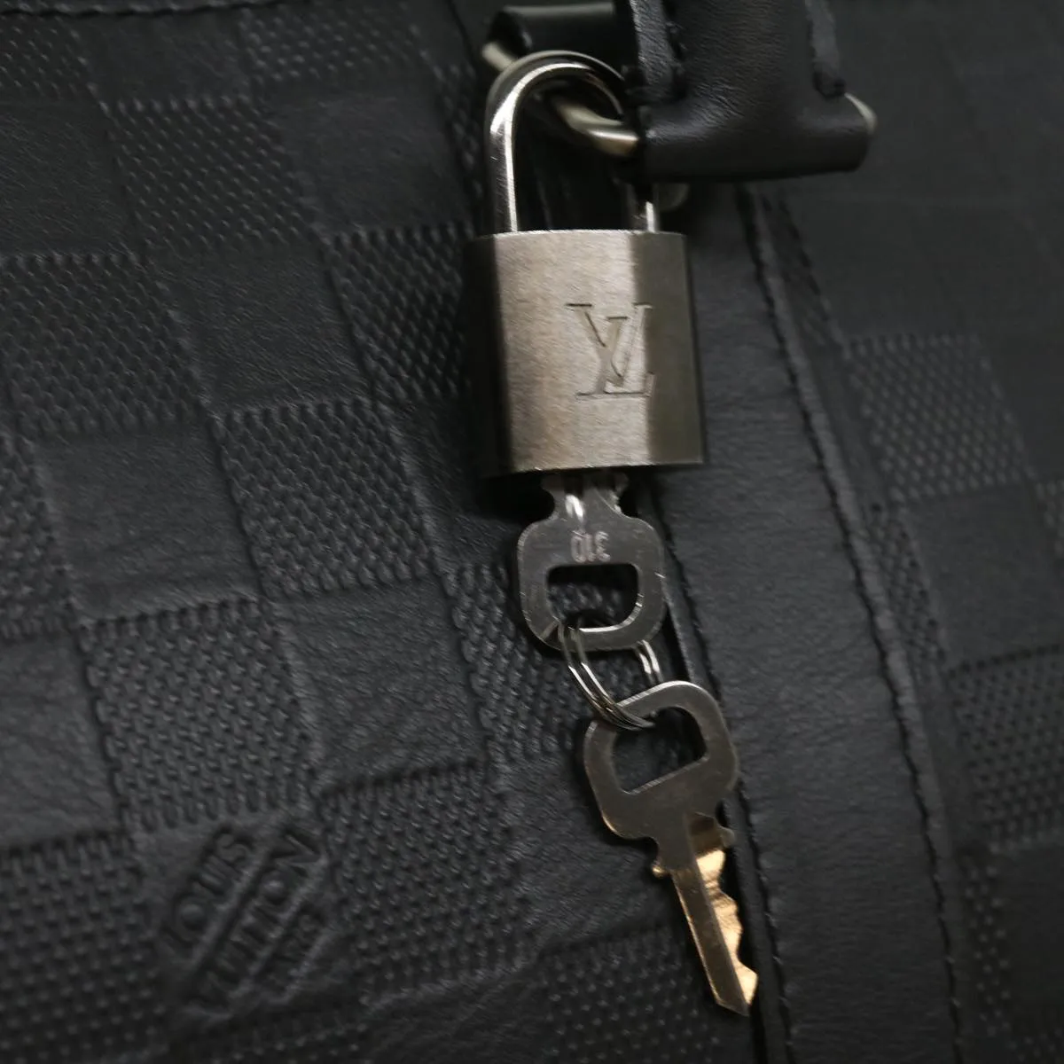 LOUIS VUITTON Damier Infini Keepall Bandouliere 45 Boston Bag  N41145 LV 29957S