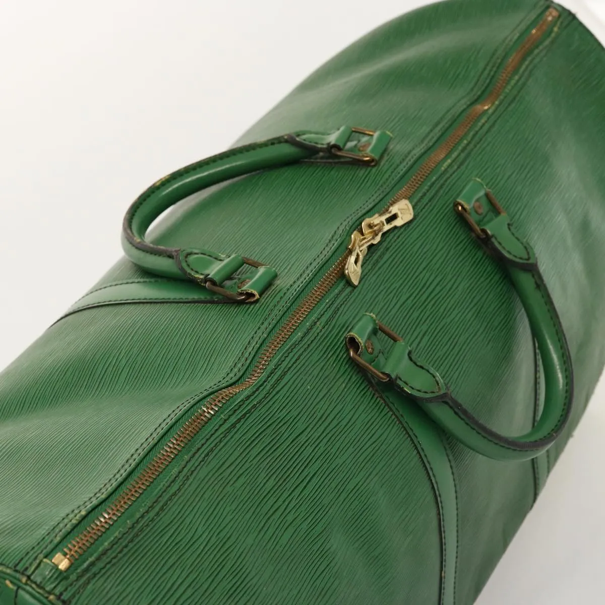 LOUIS VUITTON Epi Keepall 60 Boston Bag Green M42944 LV 77124