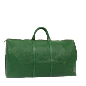 LOUIS VUITTON Epi Keepall 60 Boston Bag Green M42944 LV 77124