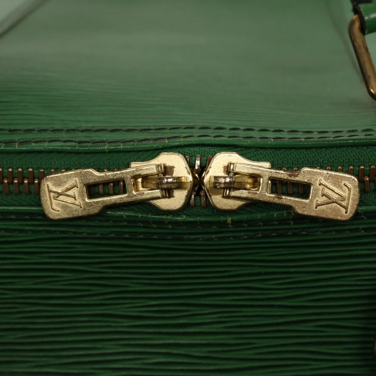 LOUIS VUITTON Epi Keepall 60 Boston Bag Green M42944 LV 77124
