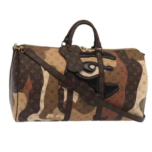 LOUIS VUITTON LV Portrait Keepall Bandouliere 55 Bag Brown M46677 86022S