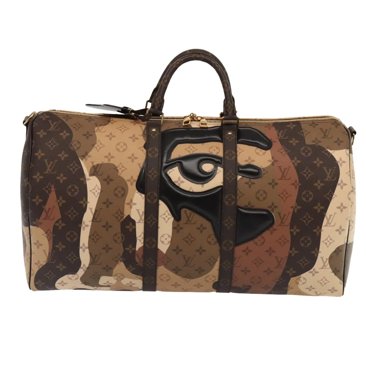 LOUIS VUITTON LV Portrait Keepall Bandouliere 55 Bag Brown M46677 86022S