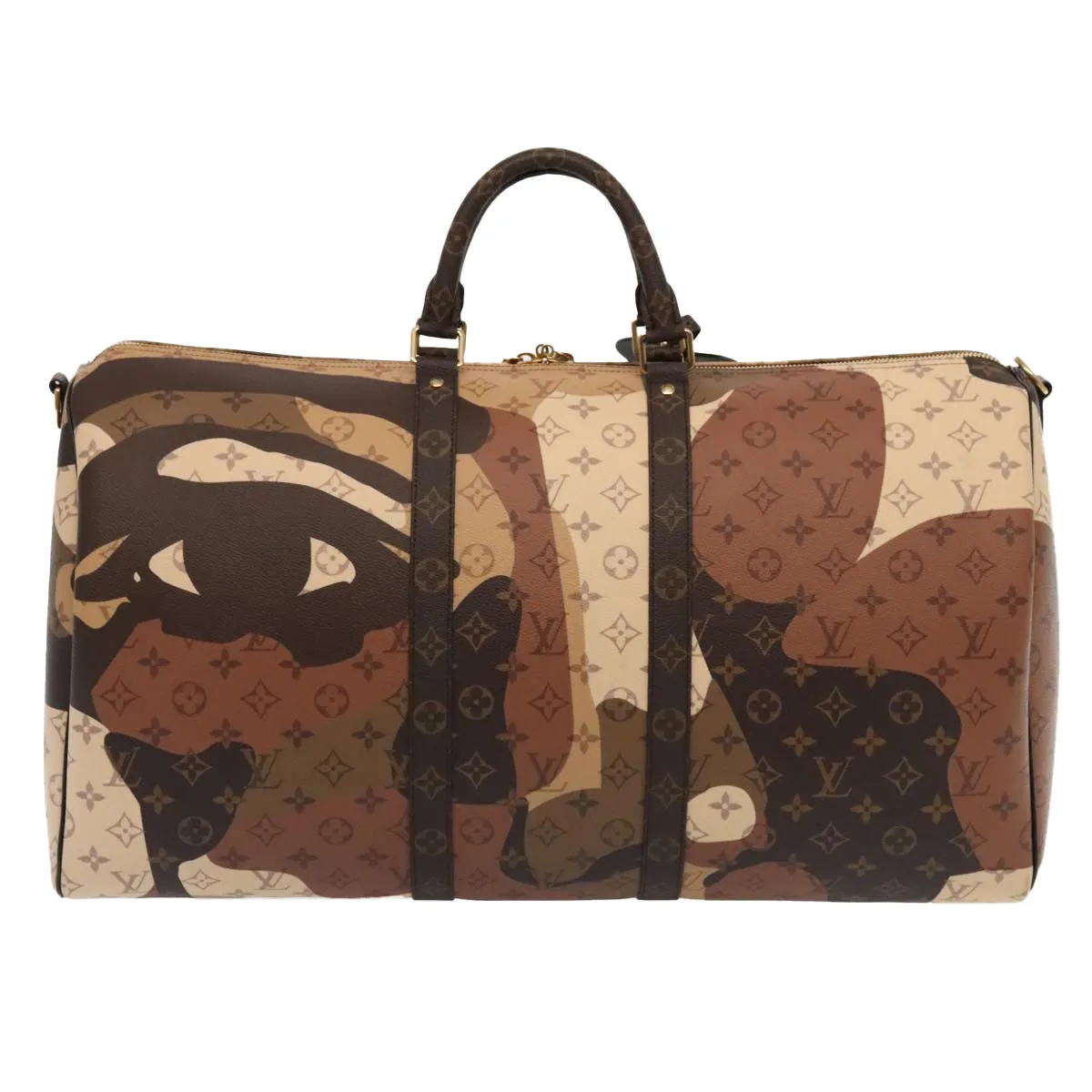 LOUIS VUITTON LV Portrait Keepall Bandouliere 55 Bag Brown M46677 86022S