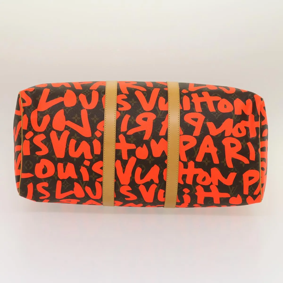 LOUIS VUITTON Monogram Graffiti Keepall 50 Boston Bag Orange M93699 29908S