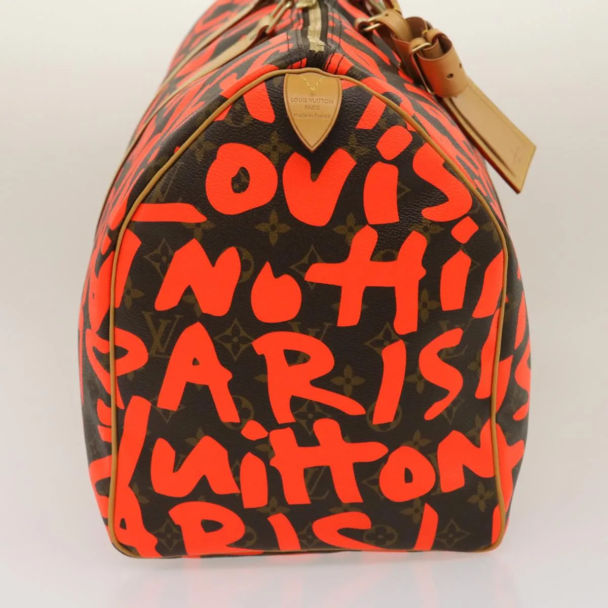 LOUIS VUITTON Monogram Graffiti Keepall 50 Boston Bag Orange M93699 29908S
