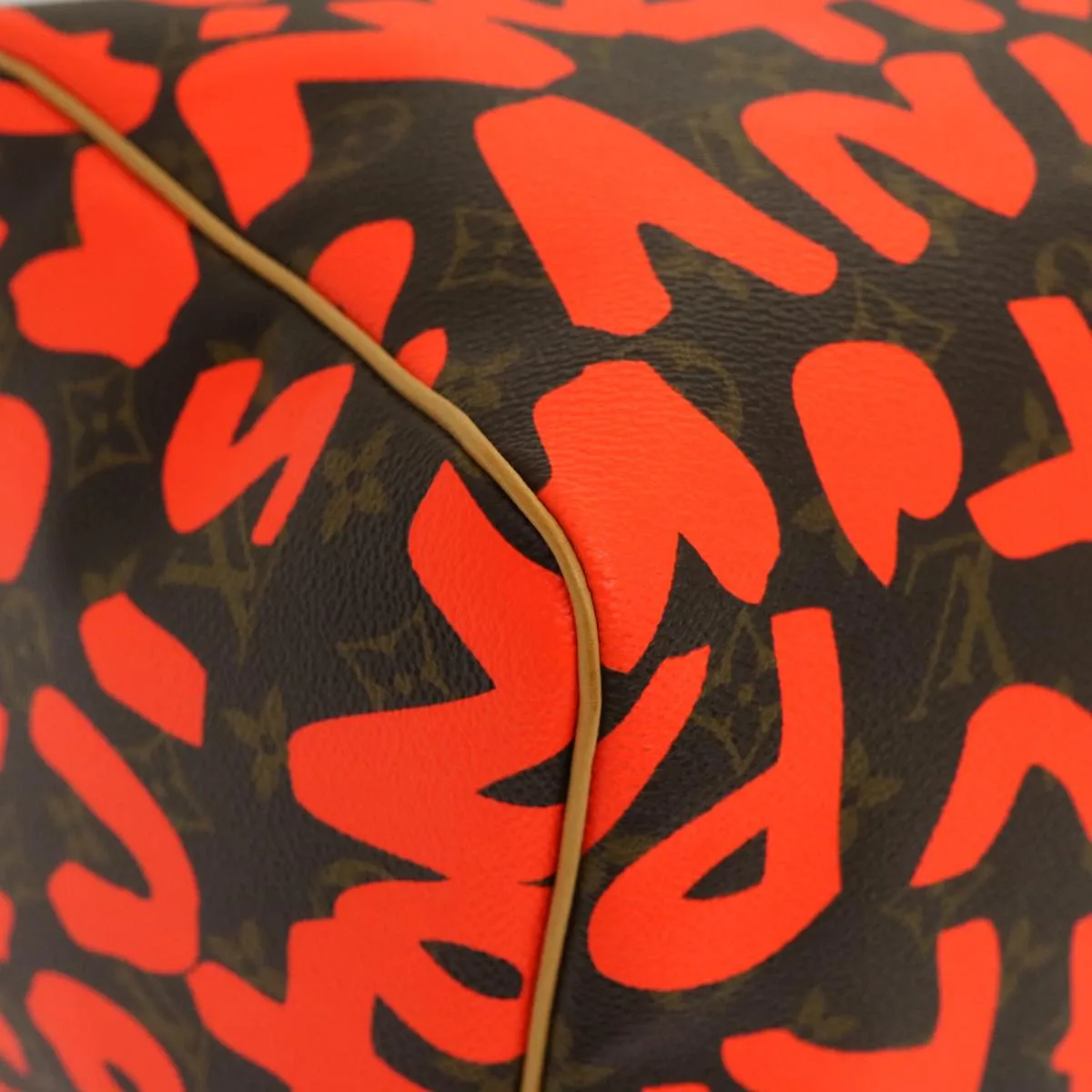 LOUIS VUITTON Monogram Graffiti Keepall 50 Boston Bag Orange M93699 29908S