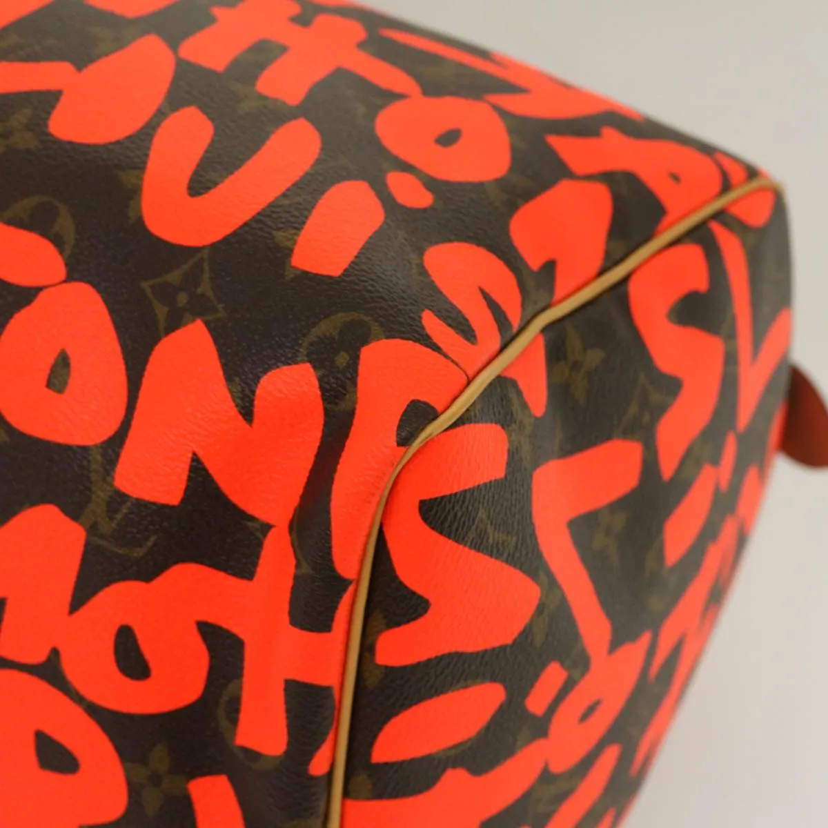 LOUIS VUITTON Monogram Graffiti Keepall 50 Boston Bag Orange M93699 29908S