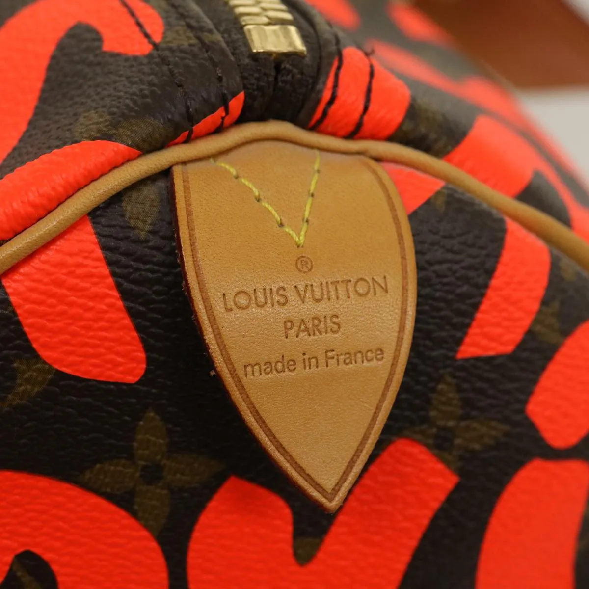 LOUIS VUITTON Monogram Graffiti Keepall 50 Boston Bag Orange M93699 29908S