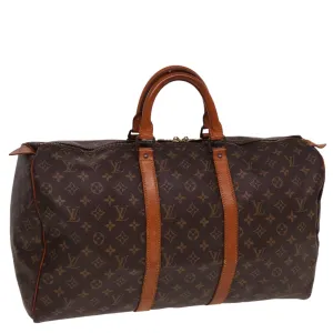 LOUIS VUITTON Monogram Keepall 50 Boston Bag M41426 LV 78741