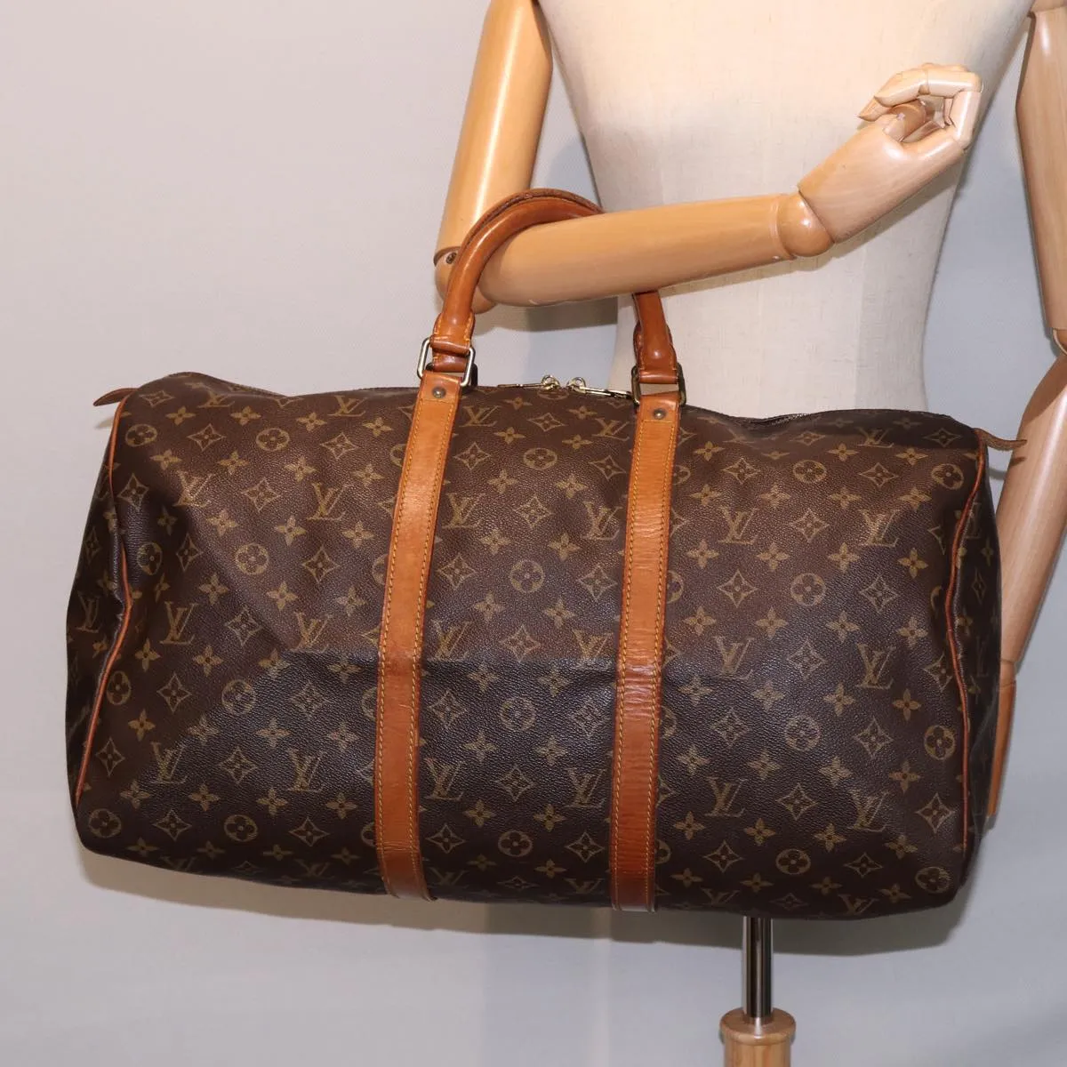 LOUIS VUITTON Monogram Keepall 50 Boston Bag M41426 LV 78741