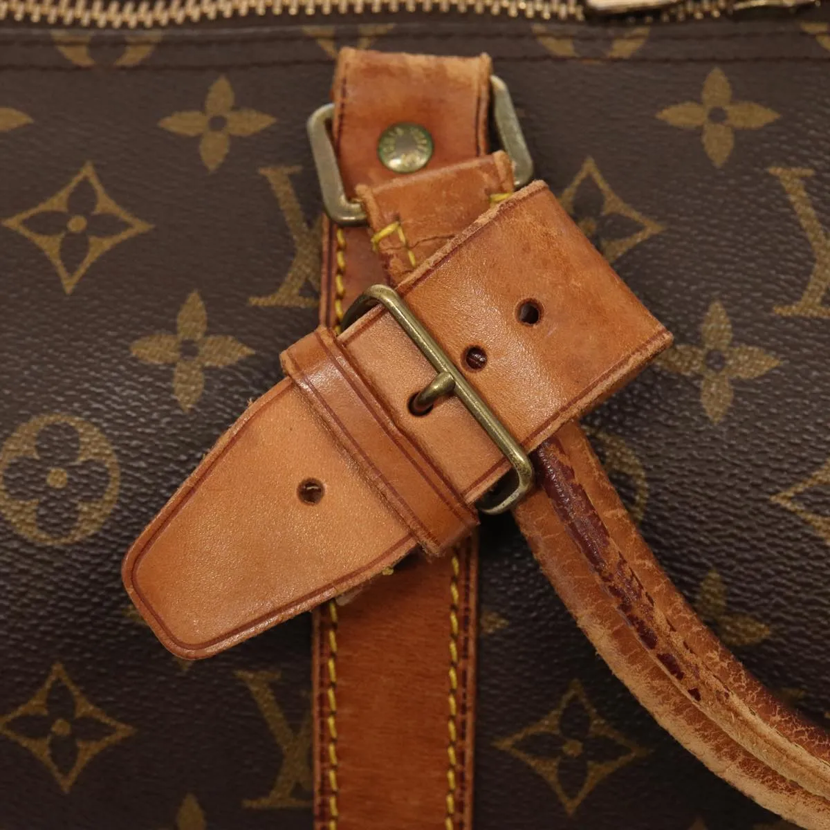 LOUIS VUITTON Monogram Keepall 55 Boston Bag M41424 LV 83918