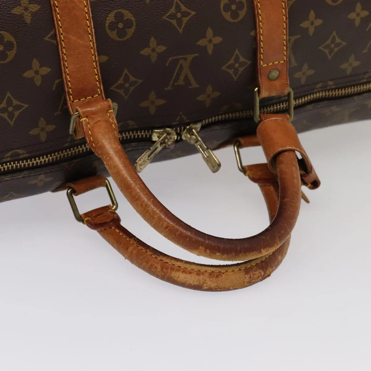 LOUIS VUITTON Monogram Keepall 55 Boston Bag M41424 LV 83918