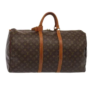 LOUIS VUITTON Monogram Keepall 55 Boston Bag M41424 LV 83918