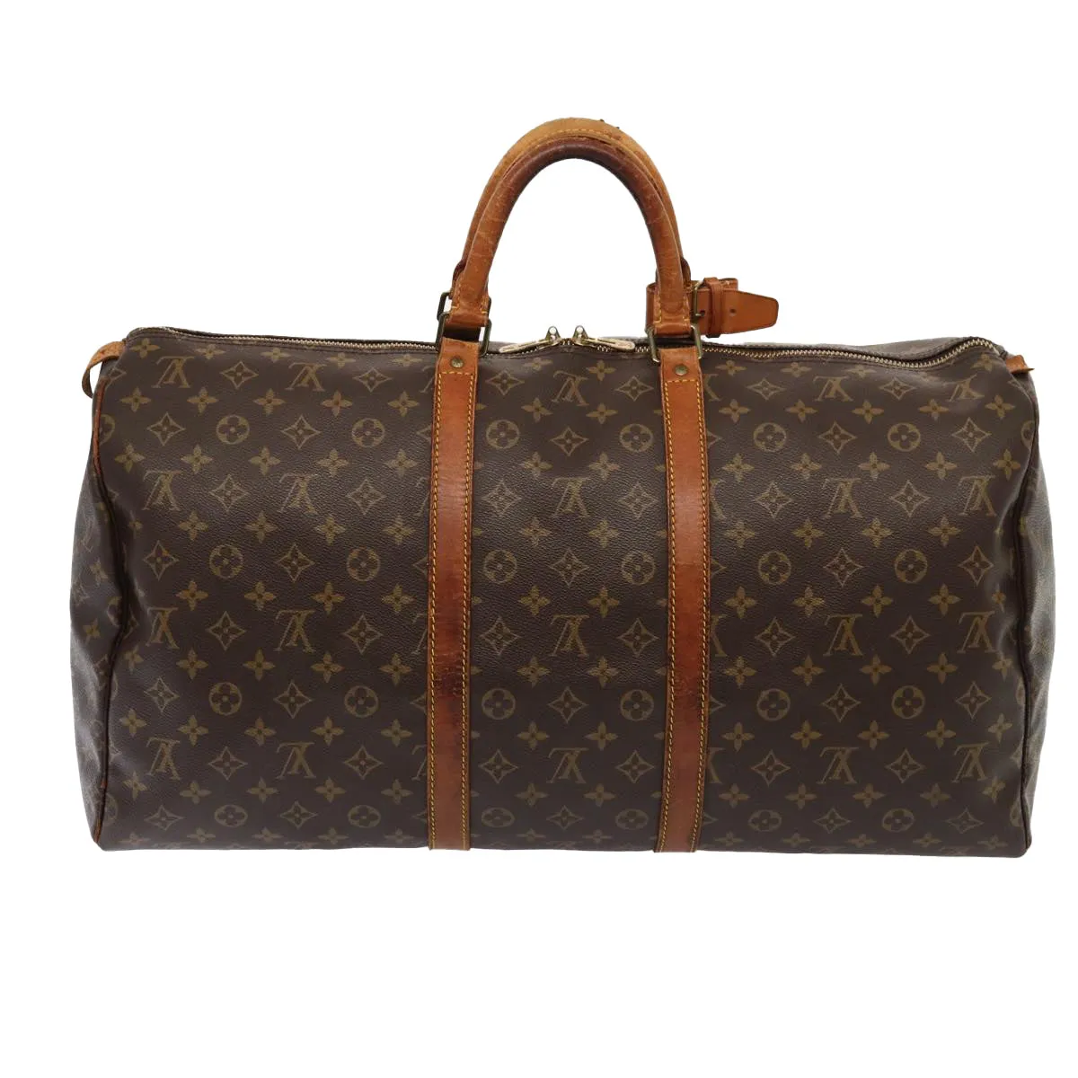LOUIS VUITTON Monogram Keepall 55 Boston Bag M41424 LV 83918