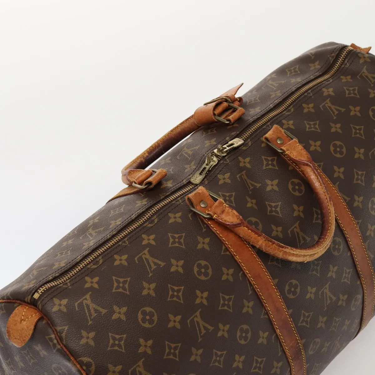 LOUIS VUITTON Monogram Keepall 55 Boston Bag M41424 LV 83918