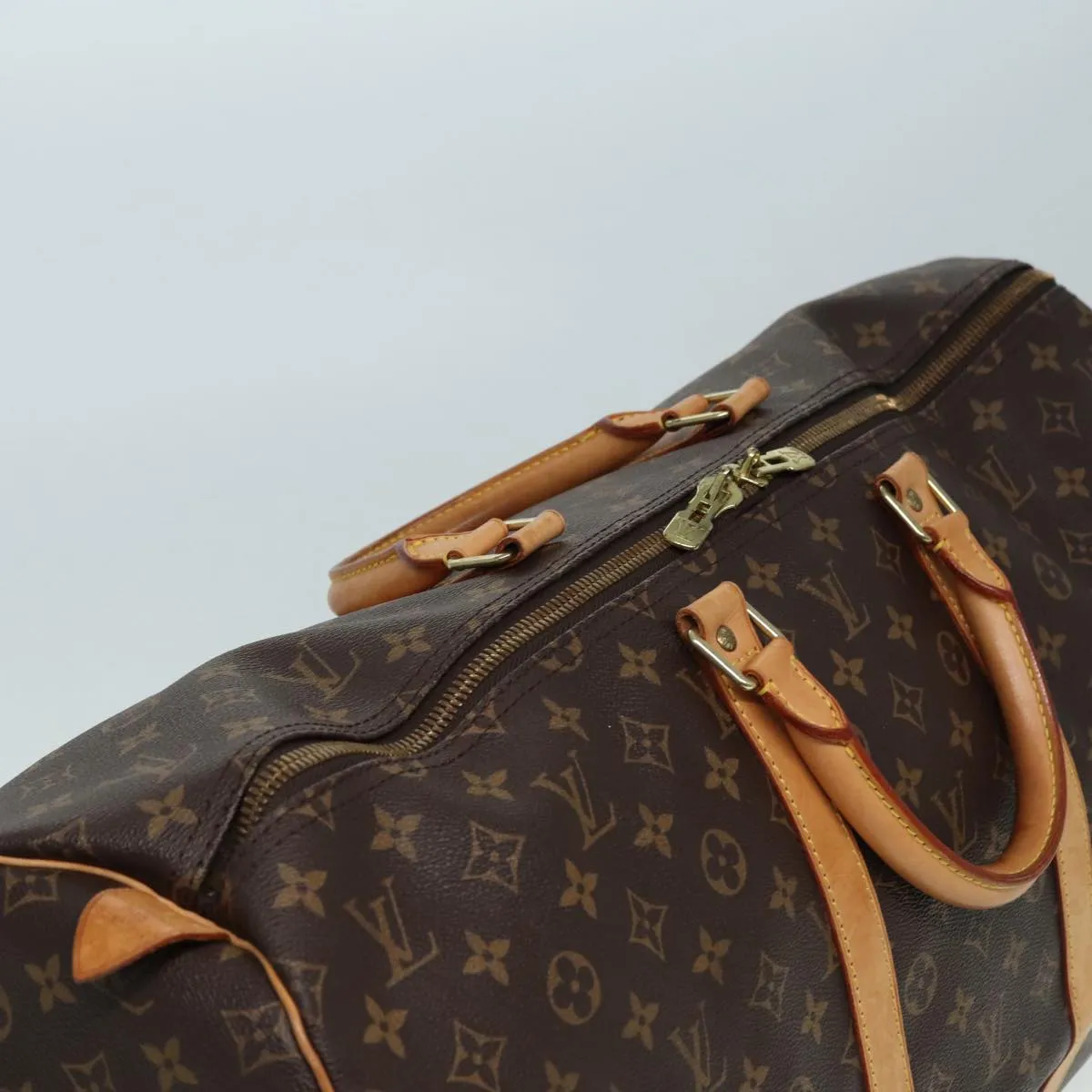 LOUIS VUITTON Monogram Keepall 55 Boston Bag M41424 LV 84412