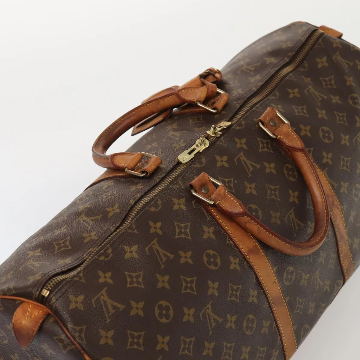 LOUIS VUITTON Monogram Keepall 55 Boston Bag M41424 LV 84608