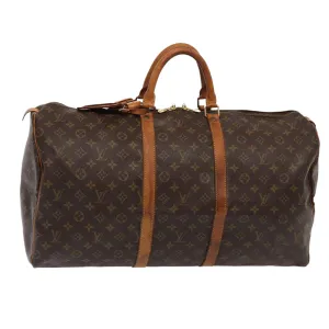 LOUIS VUITTON Monogram Keepall 55 Boston Bag M41424 LV 84608