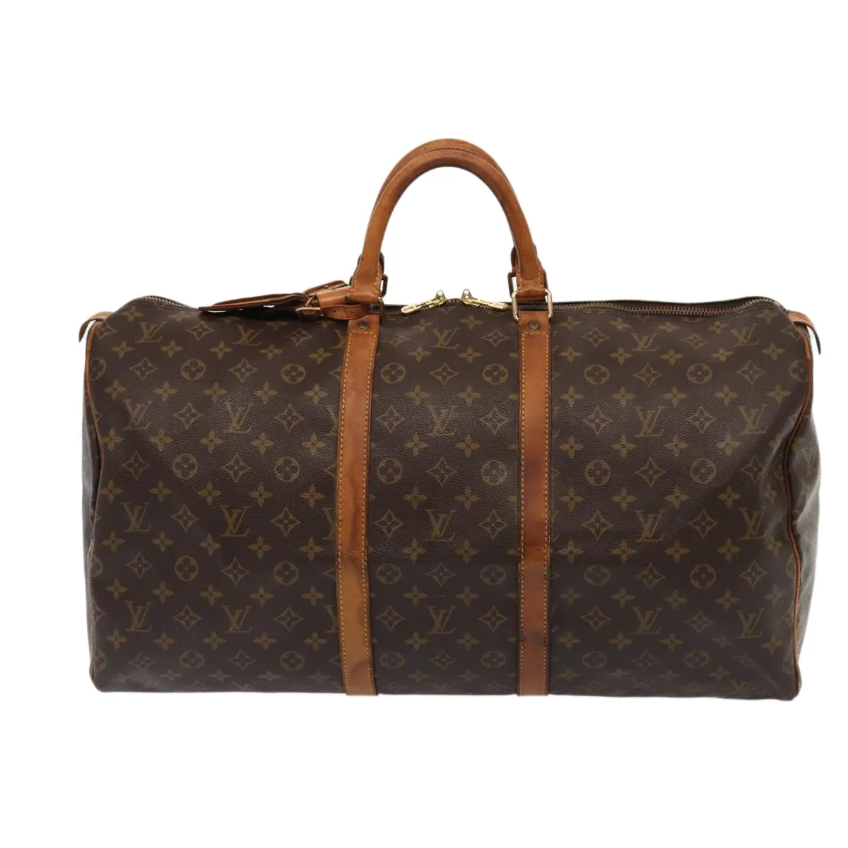 LOUIS VUITTON Monogram Keepall 55 Boston Bag M41424 LV 84608