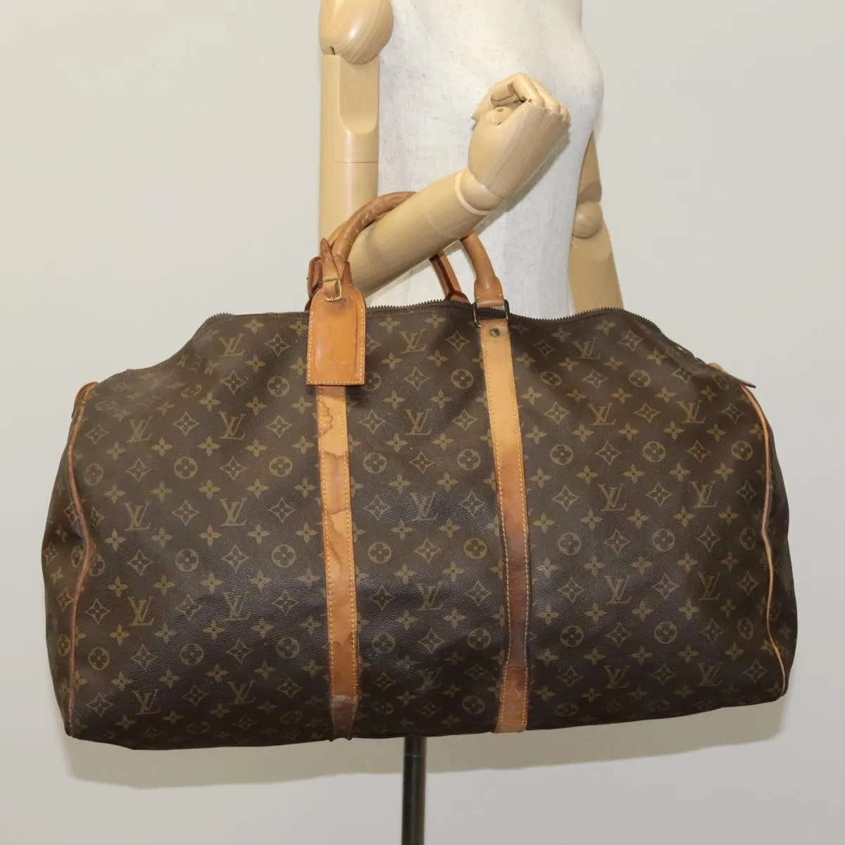 LOUIS VUITTON Monogram Keepall 60 Boston Bag M41422 LV 109044