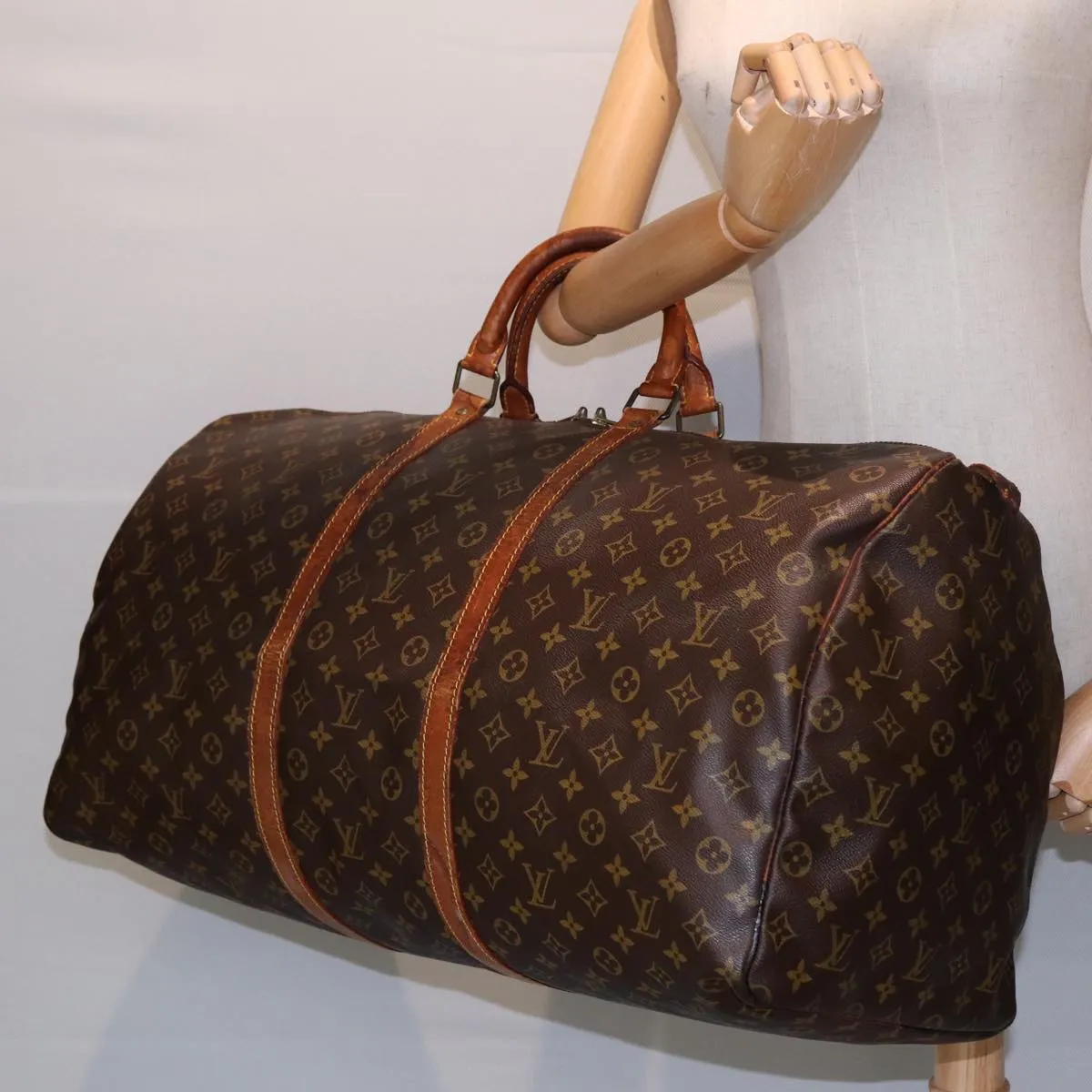 LOUIS VUITTON Monogram Keepall 60 Boston Bag M41422 LV 85116