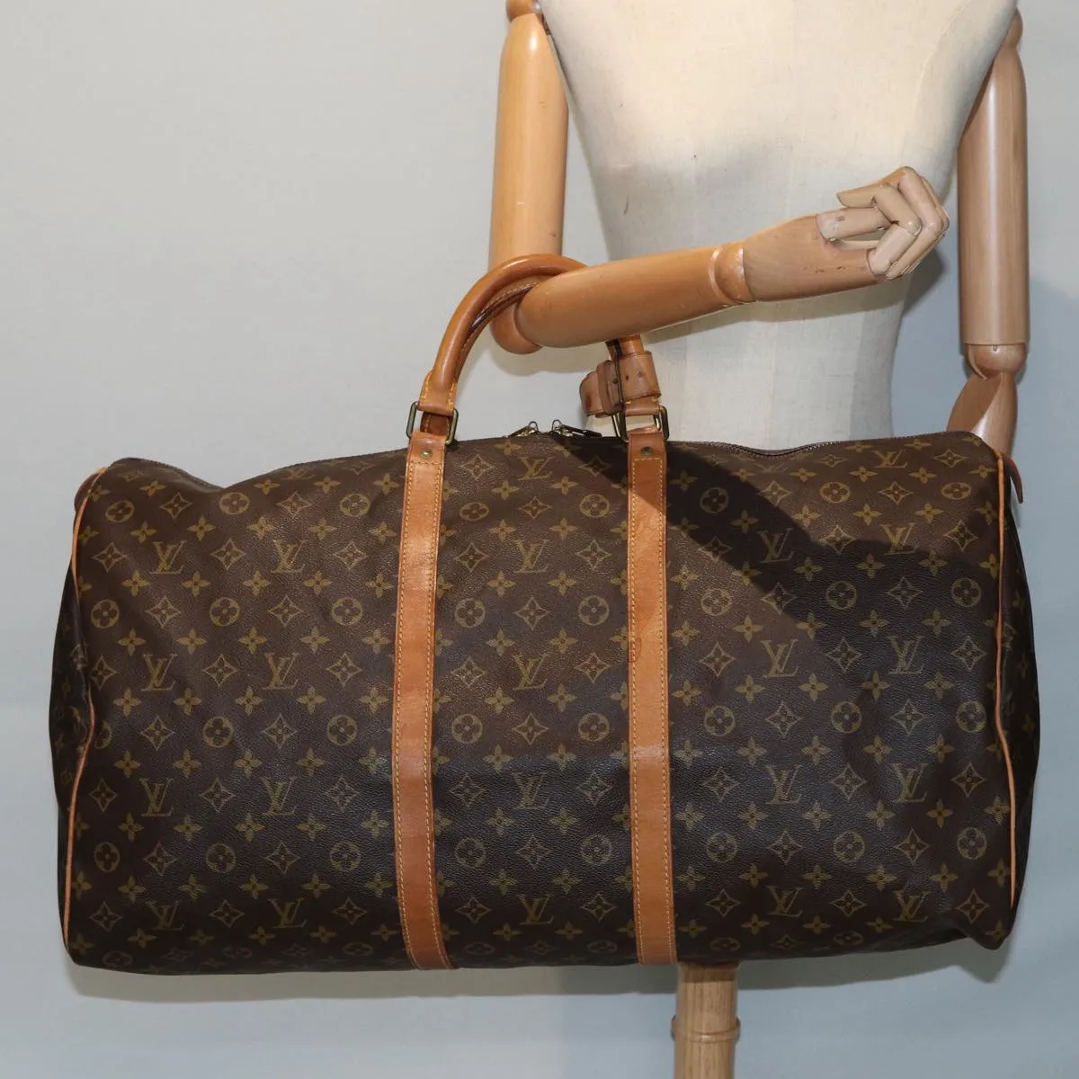 LOUIS VUITTON Monogram Keepall 60 Boston Bag M41422 LV yb645