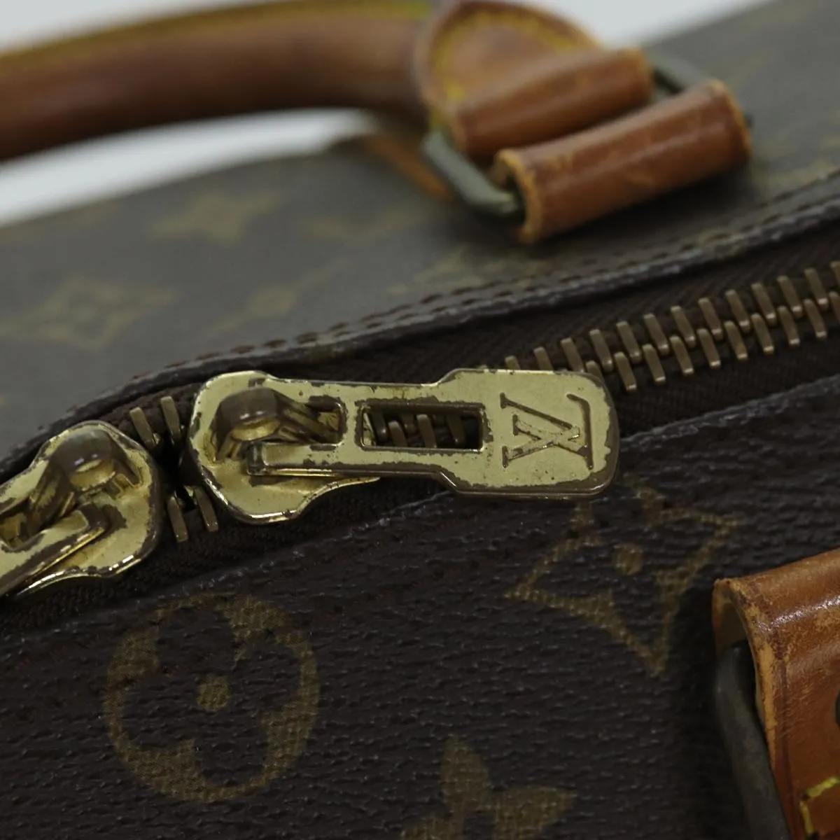 LOUIS VUITTON Monogram Keepall Bandouliere 45 Boston Bag M41418 LV bs13714