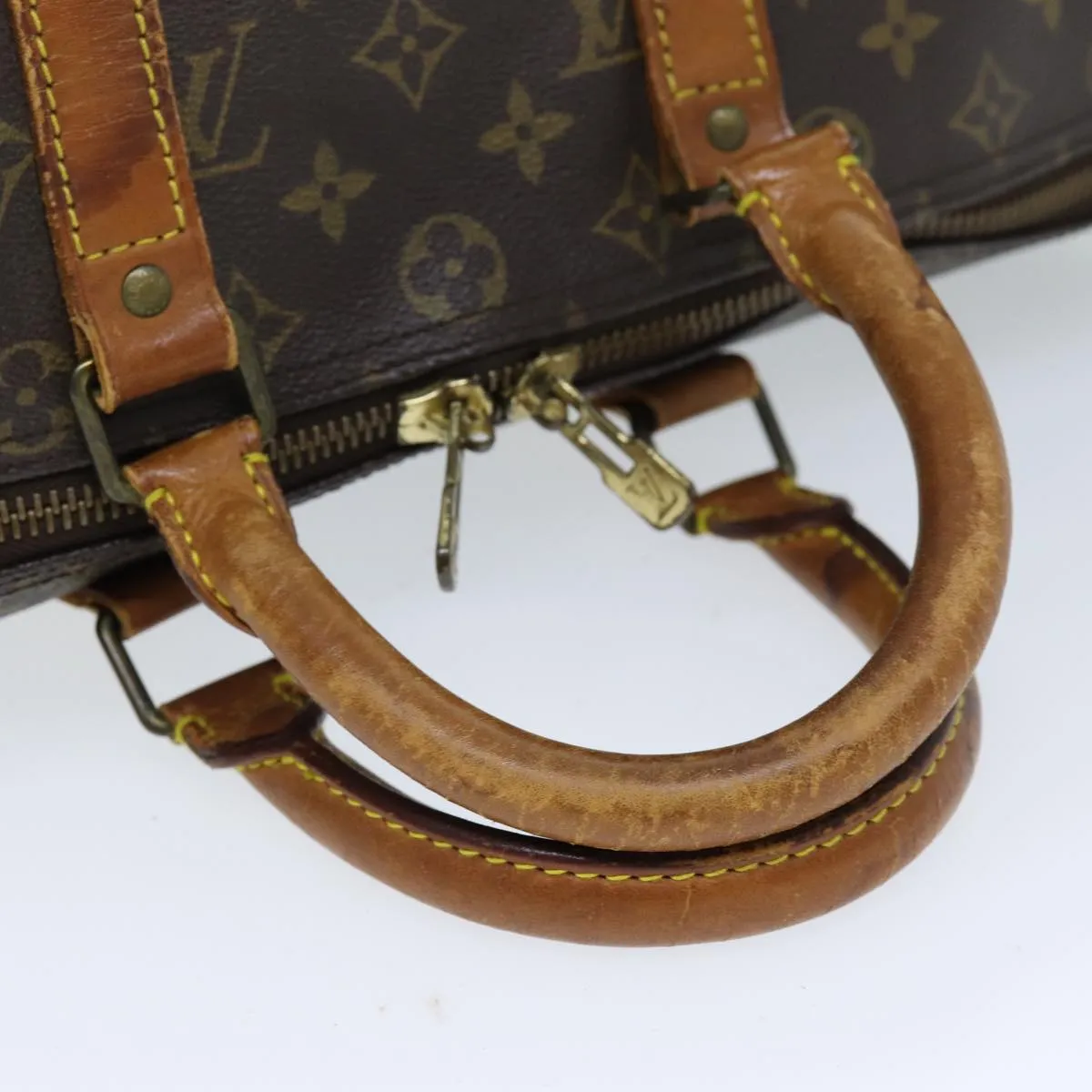 LOUIS VUITTON Monogram Keepall Bandouliere 45 Boston Bag M41418 LV bs13714