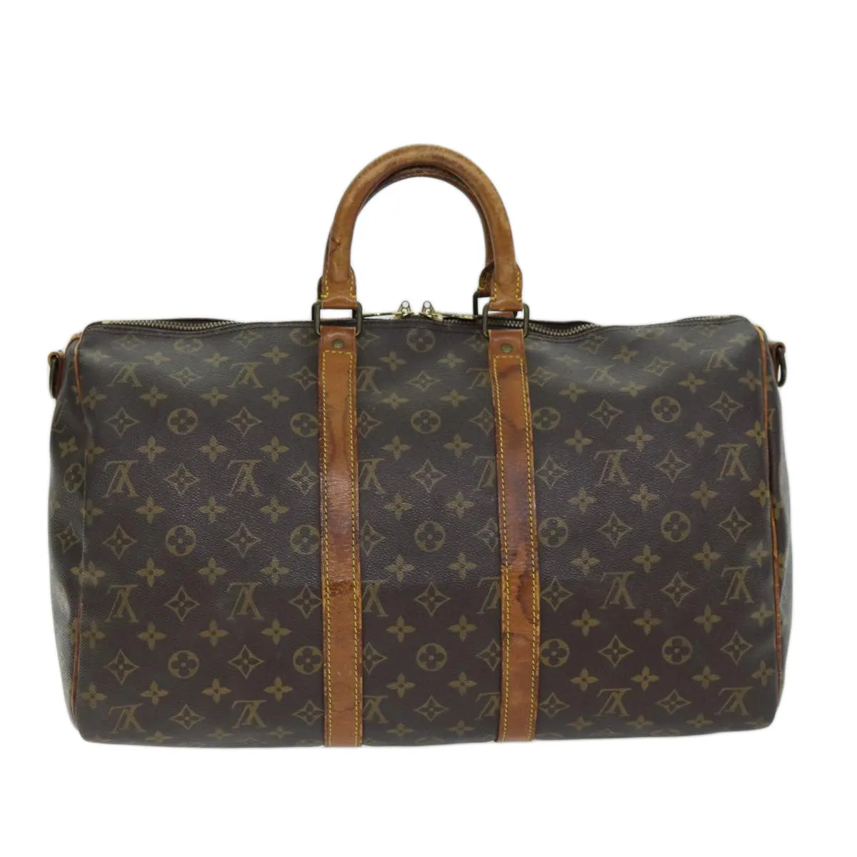 LOUIS VUITTON Monogram Keepall Bandouliere 45 Boston Bag M41418 LV bs13714