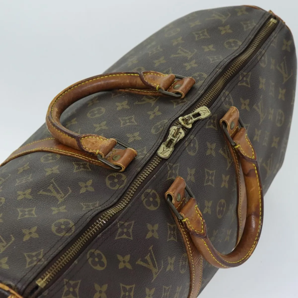 LOUIS VUITTON Monogram Keepall Bandouliere 45 Boston Bag M41418 LV bs13714