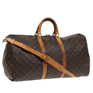 LOUIS VUITTON Monogram Keepall Bandouliere 55 Boston Bag M41414 LV 85279