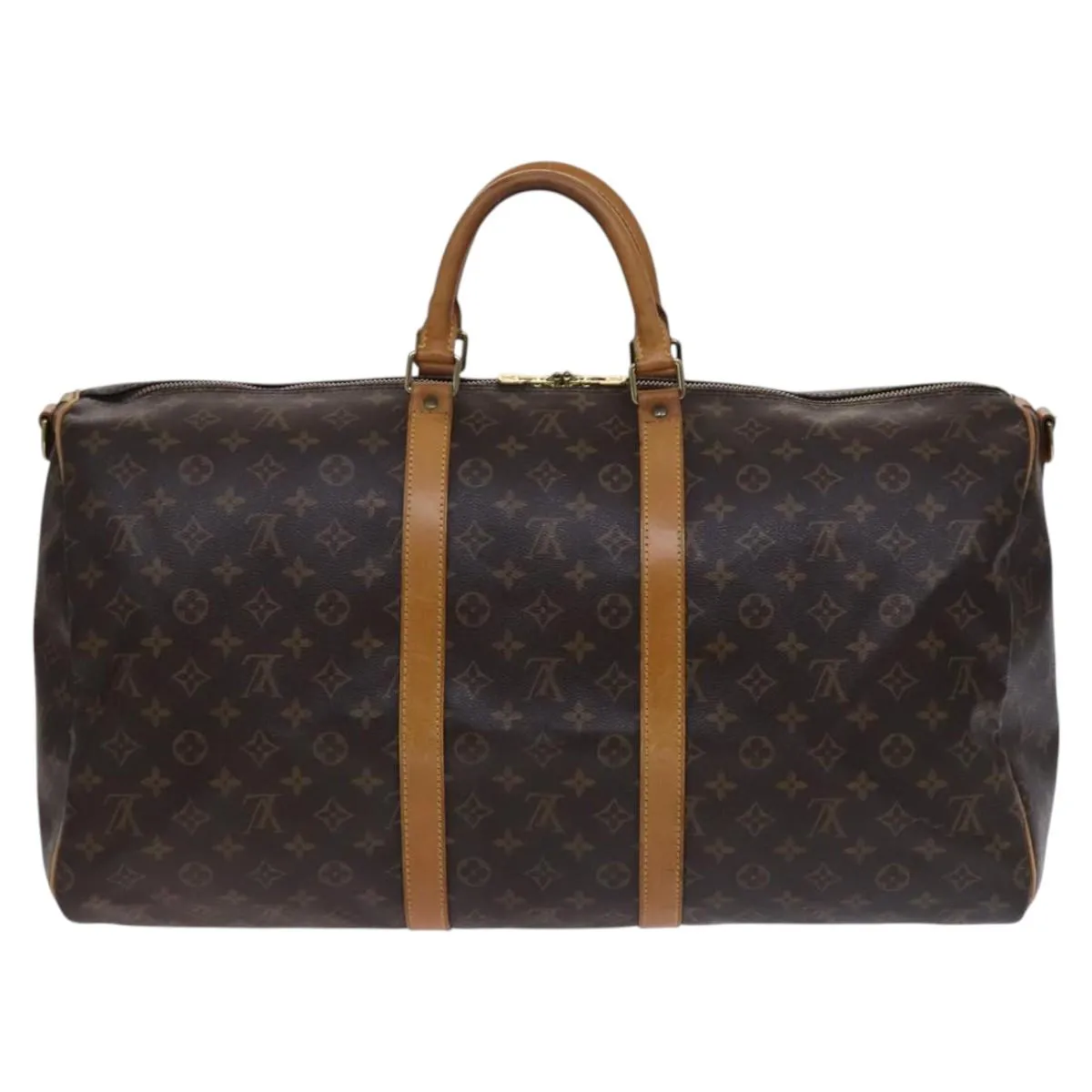 LOUIS VUITTON Monogram Keepall Bandouliere 55 Boston Bag M41414 LV Auth MY234