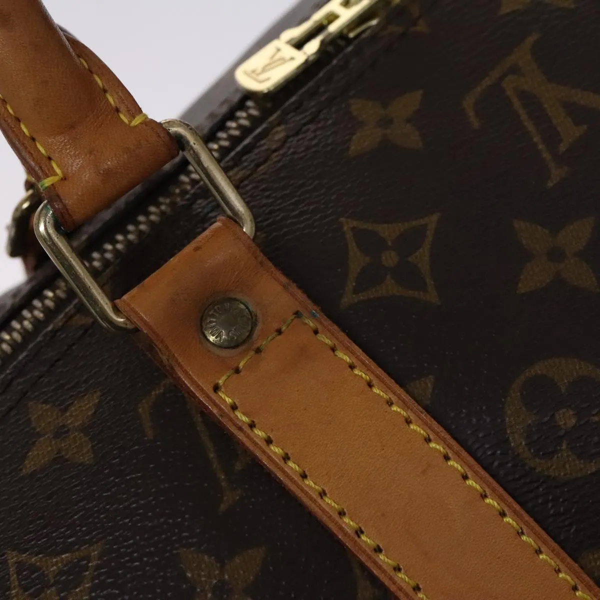 LOUIS VUITTON Monogram Keepall Bandouliere 55 Boston Bag M41414 LV Auth MY234