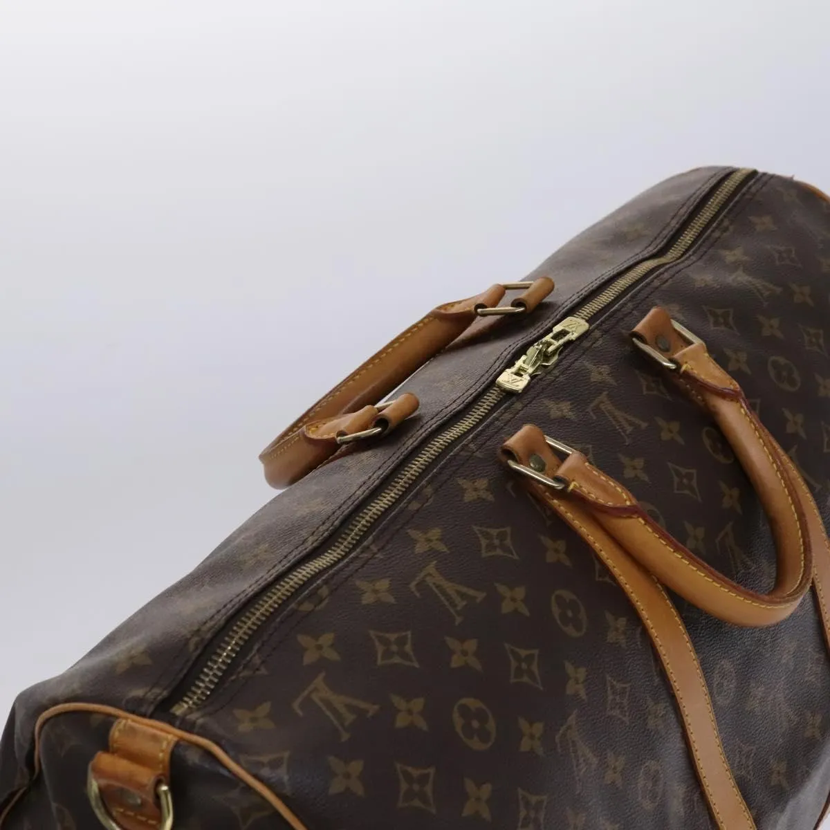 LOUIS VUITTON Monogram Keepall Bandouliere 55 Boston Bag M41414 LV Auth MY234