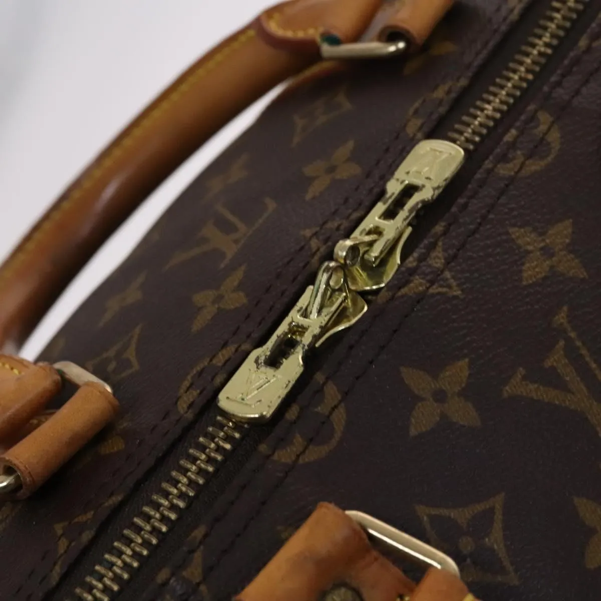 LOUIS VUITTON Monogram Keepall Bandouliere 55 Boston Bag M41414 LV Auth MY234