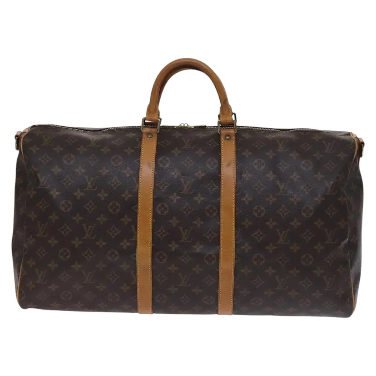 LOUIS VUITTON Monogram Keepall Bandouliere 55 Boston Bag M41414 LV Auth MY234
