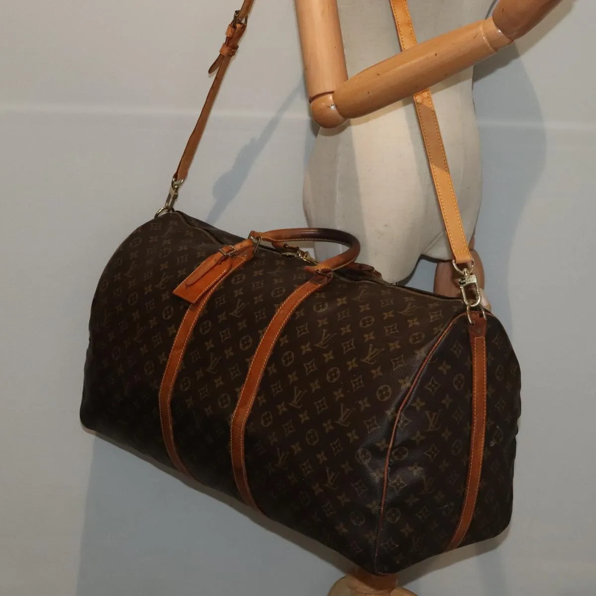 LOUIS VUITTON Monogram Keepall Bandouliere 60 Boston Bag M41412 LV 88926