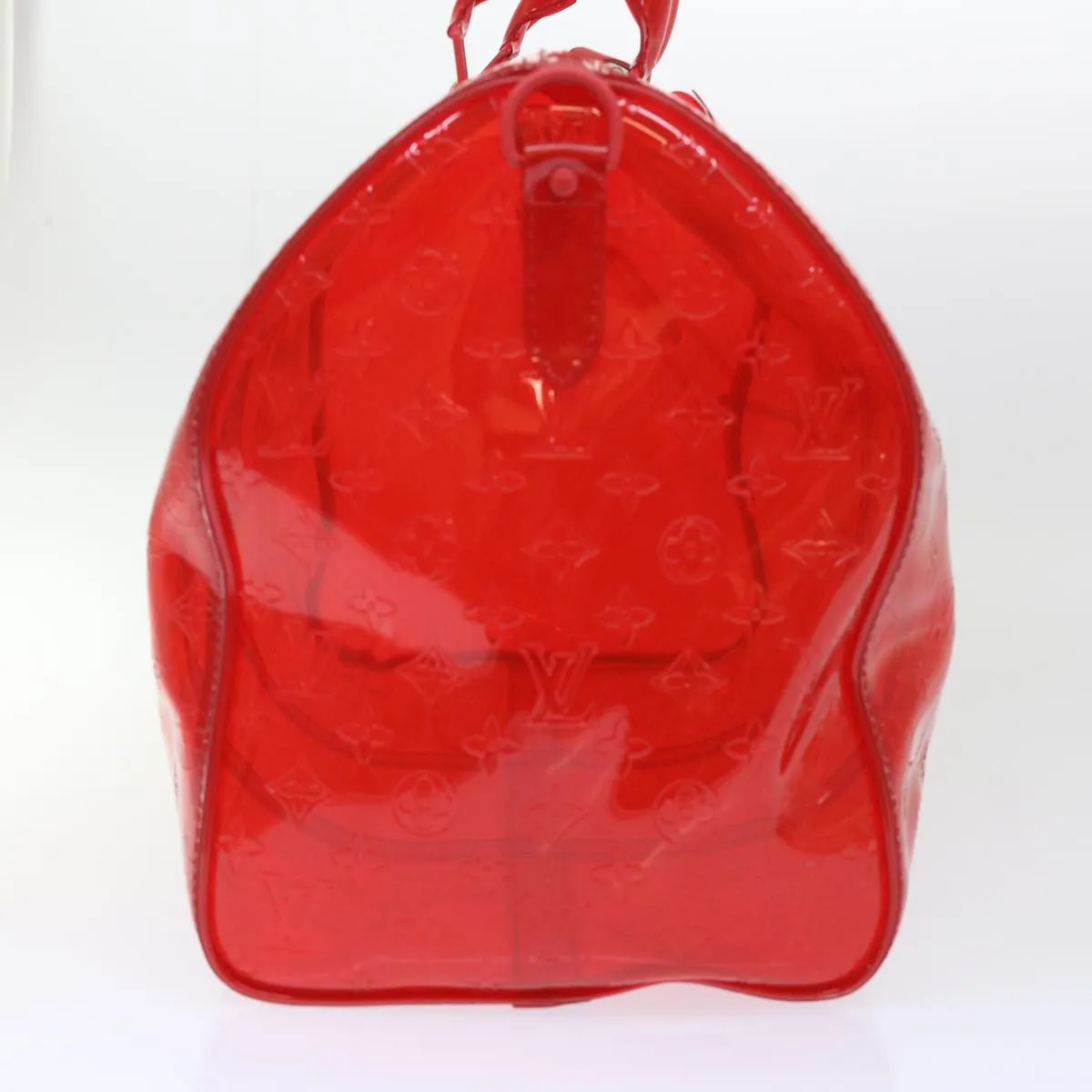 LOUIS VUITTON Monogram Vinyl Keepall Bandouliere 50 Bag Red M41416 52526S