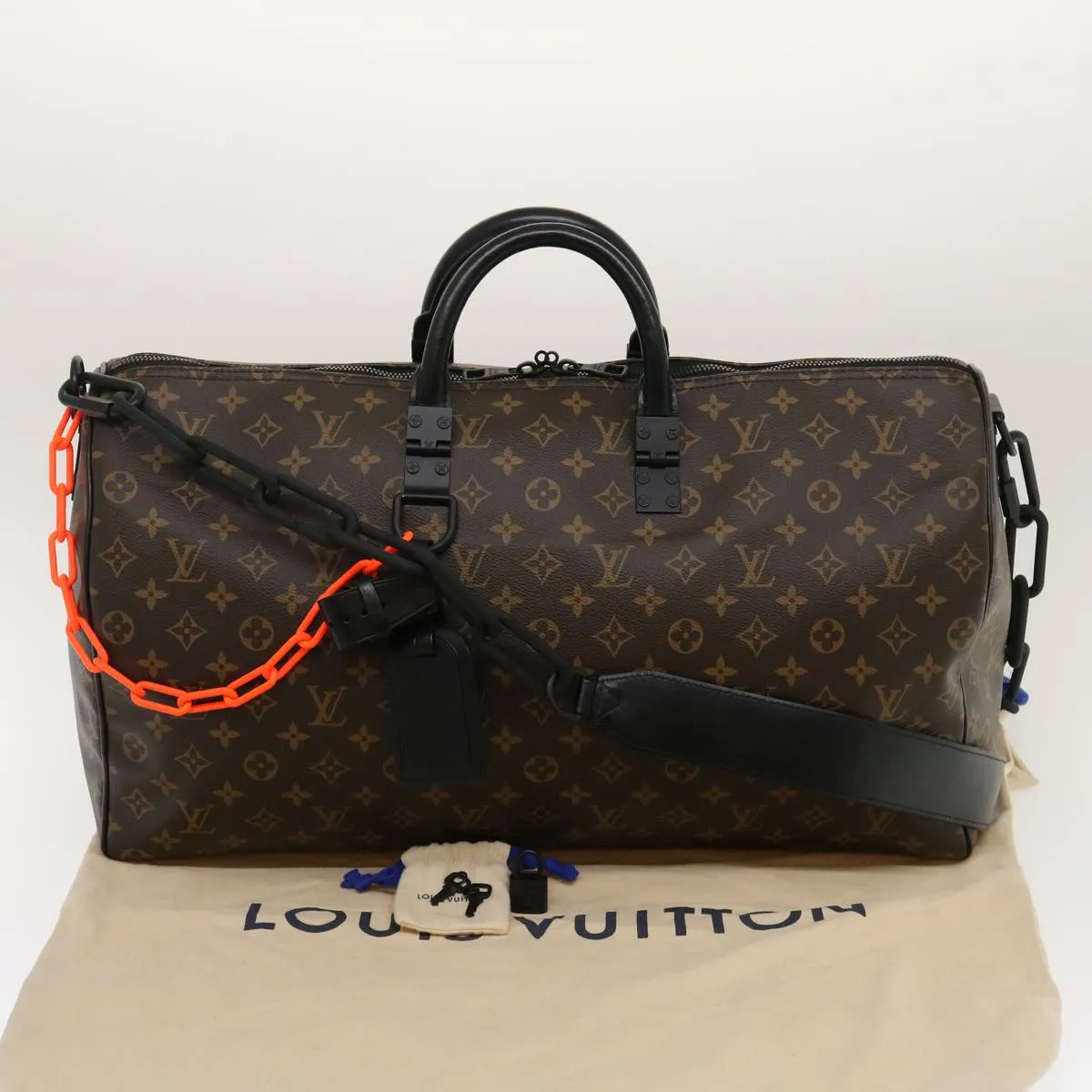 LOUIS VUITTON Monogram Virgil Abloh Keepall Band 50 BostonBag M44471 29582S