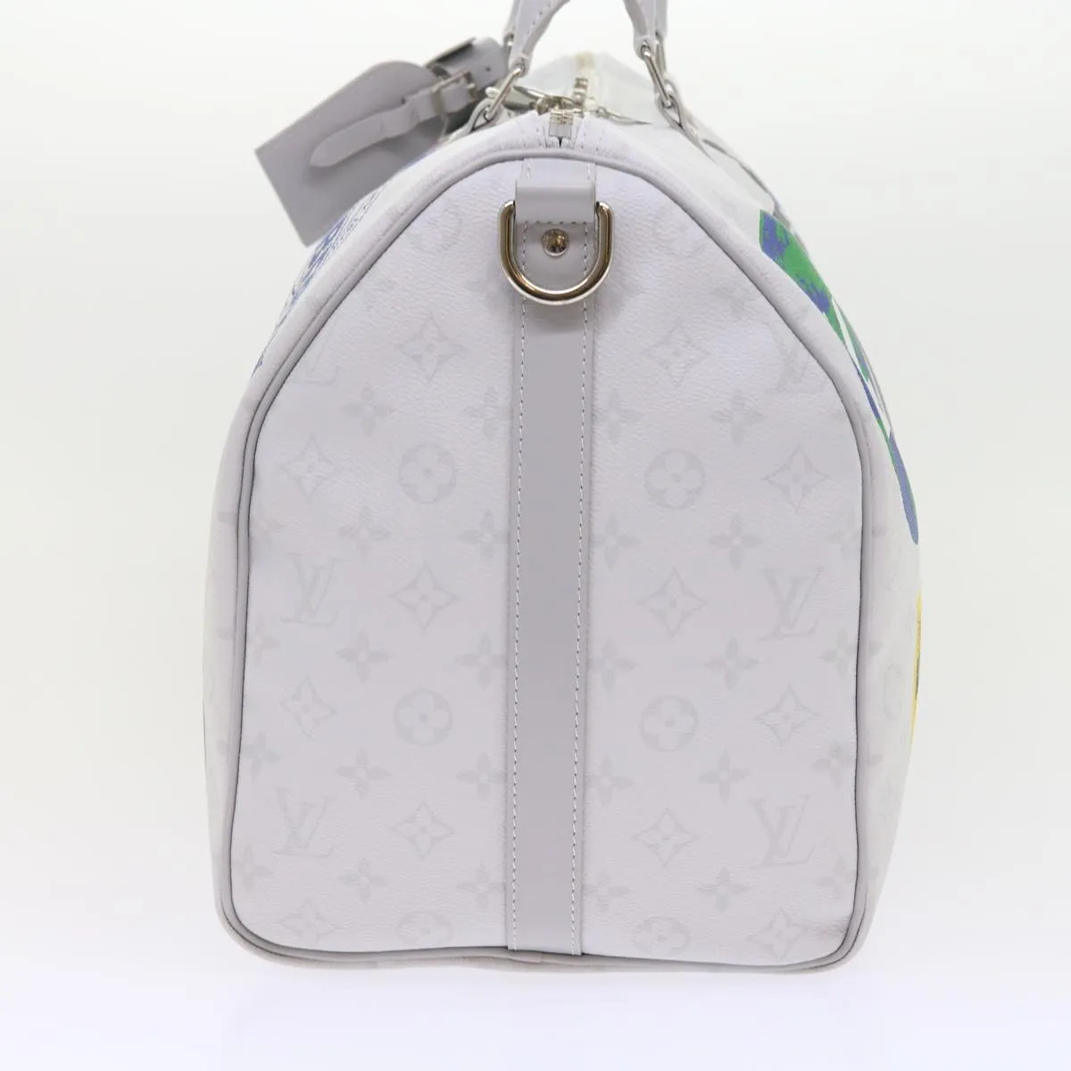LOUIS VUITTON Monogram White Keepall Bandouliere 50 Bag M44643 LV 55862S