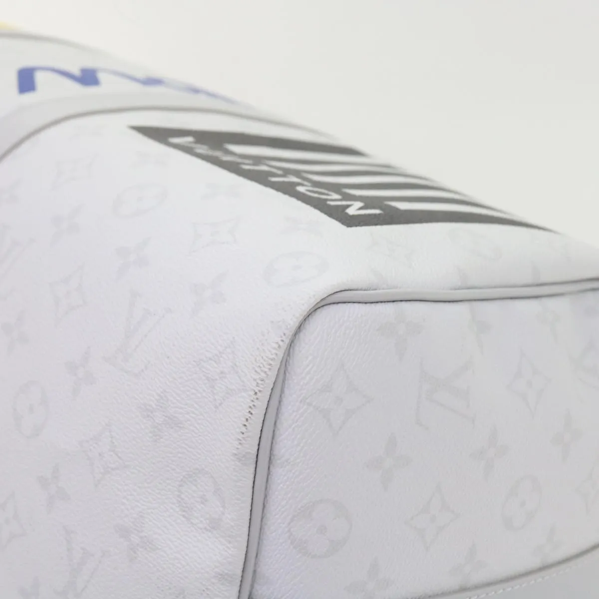 LOUIS VUITTON Monogram White Keepall Bandouliere 50 Bag M44643 LV 55862S