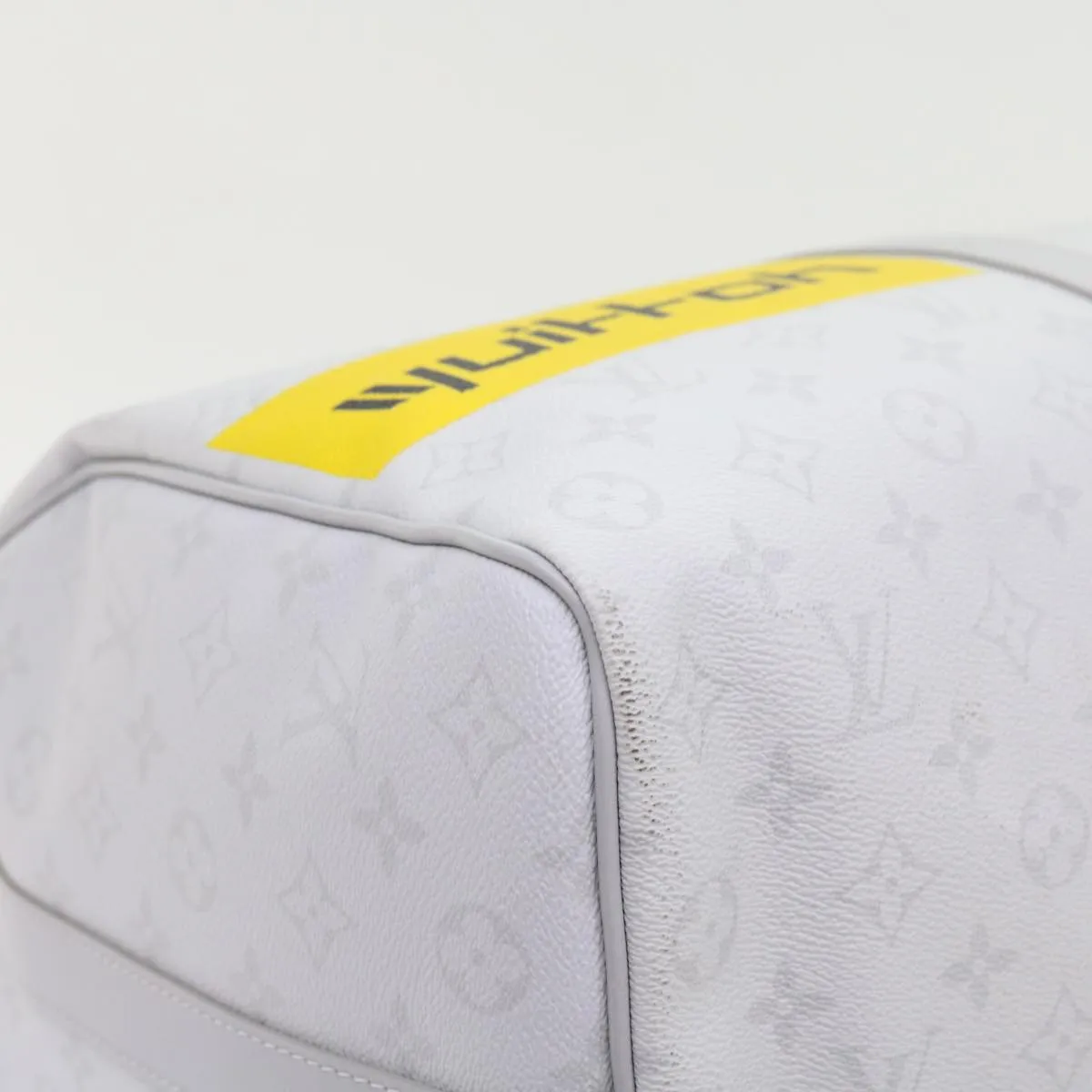 LOUIS VUITTON Monogram White Keepall Bandouliere 50 Bag M44643 LV 55862S