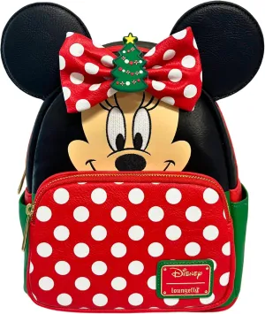 Loungefly Exclusive Disney Minnie Double Strap Shoulder Bag With Three Interchangeable Scented Bows
