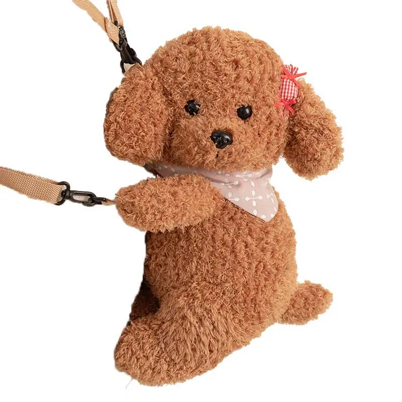 Lovely Teddy Dog Crossbody Plush Bag