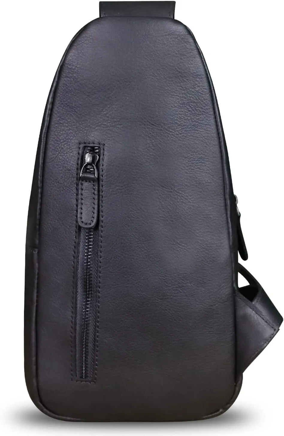 LRTO Genuine Leather Silng Bag for Men and Women Fashion Real Leather Sling Backpack Shoulder Crossbody Bag Chest Purse