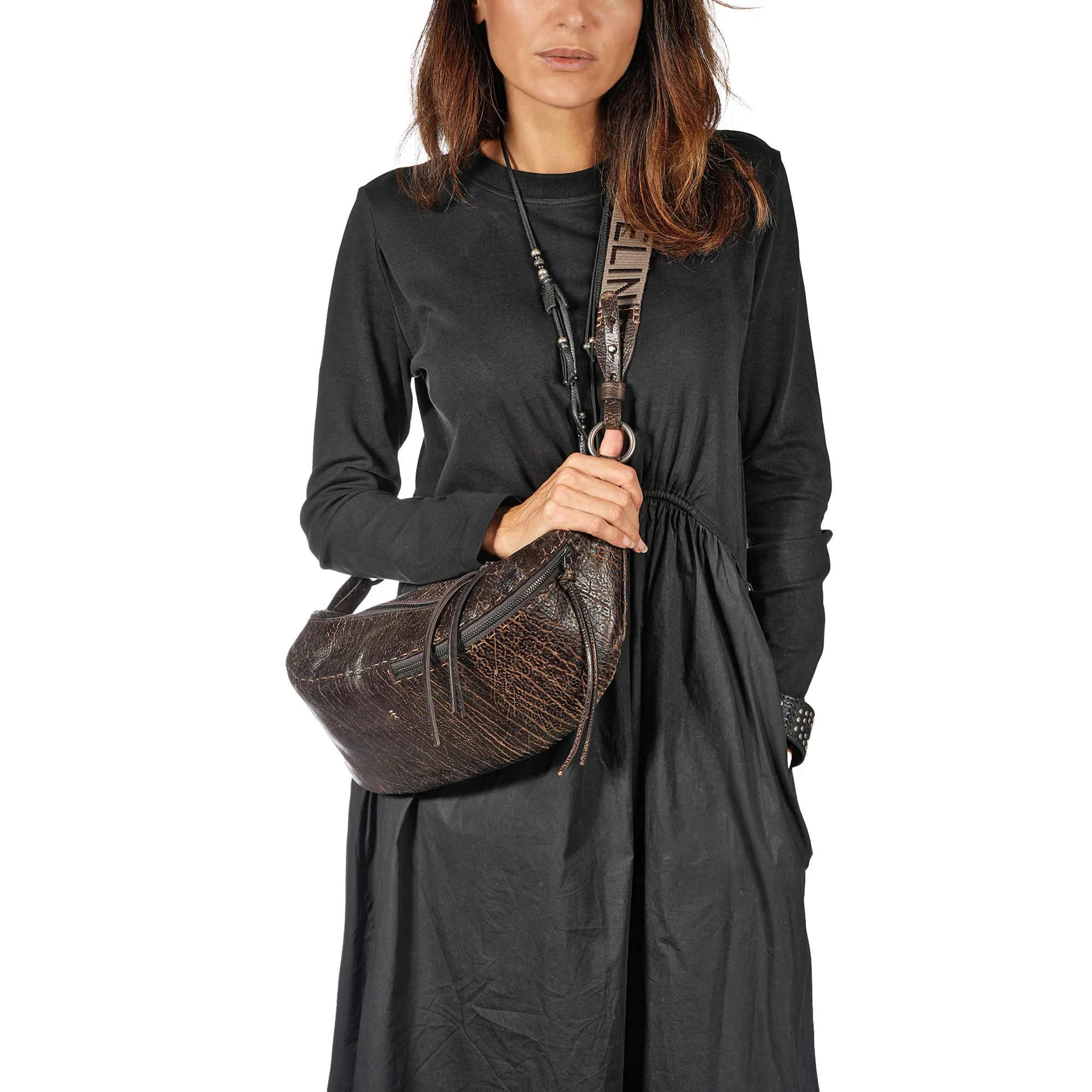 Luna Crossbody Belt Bag M Patch Lux Chocolate