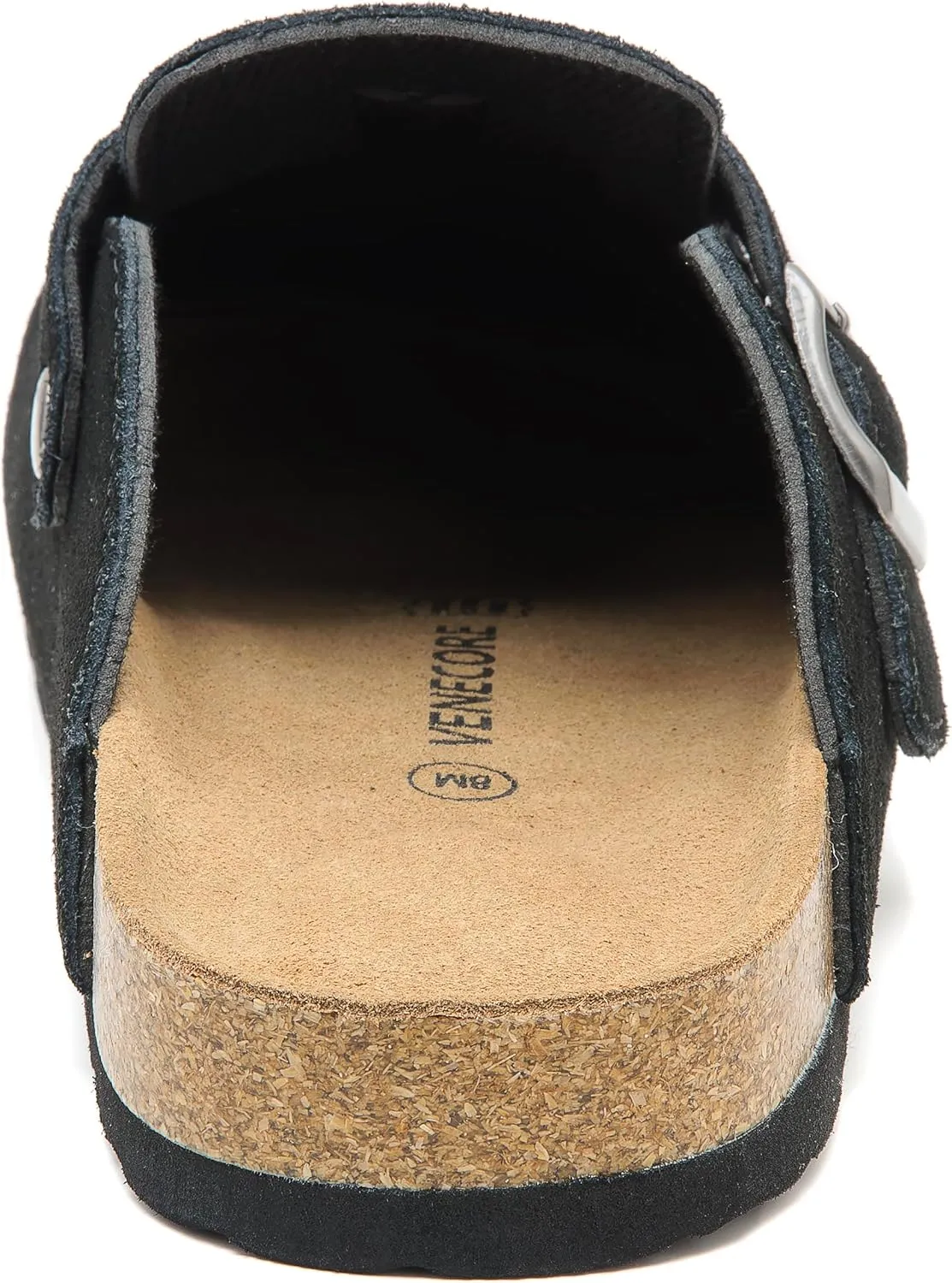 Luna Women's Suede Clogs Leather Mules Cork Footbed Sandals Potato Shoes with Arch Support