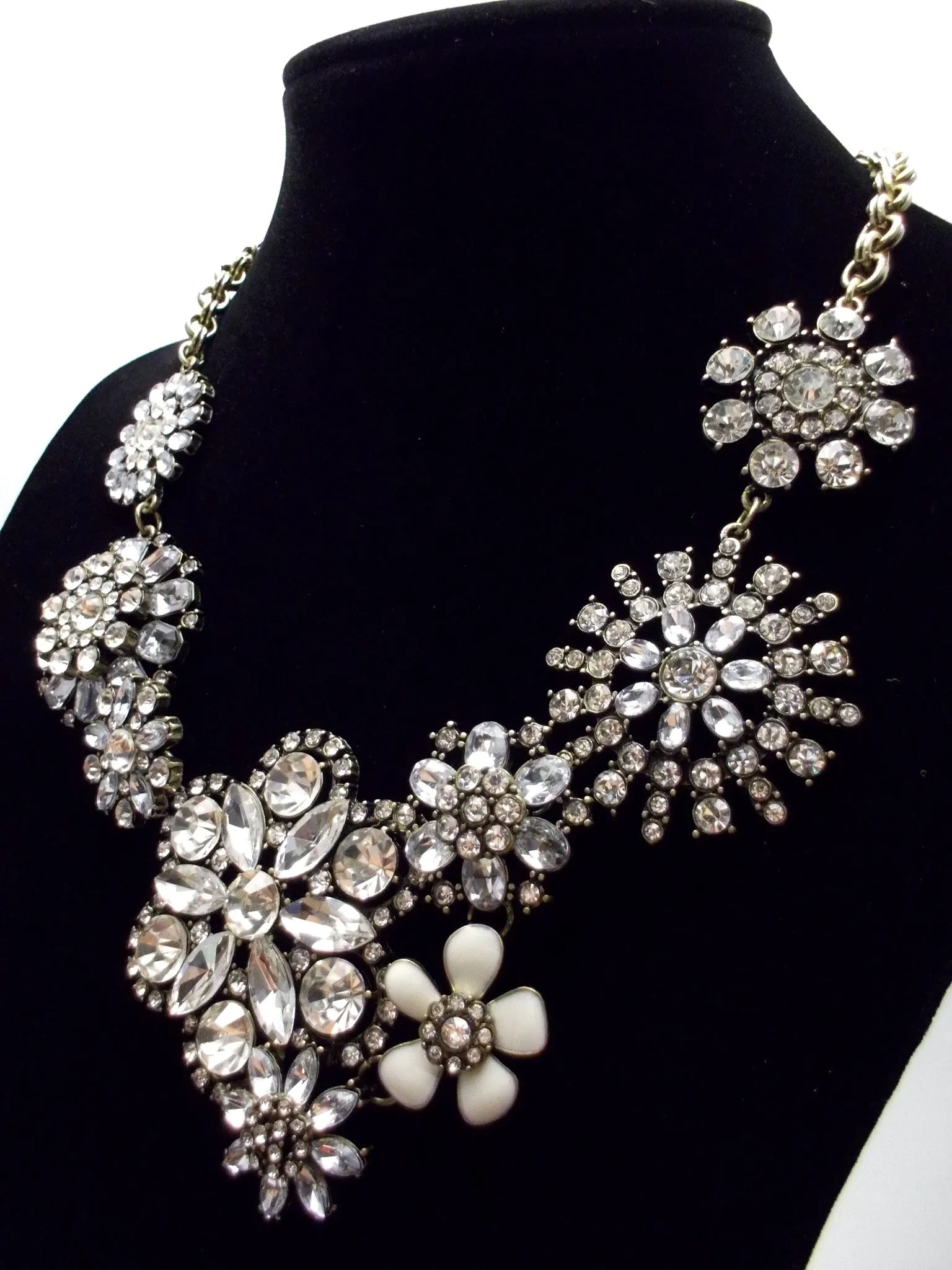 Luxe Flower Lattice Statement Necklace
