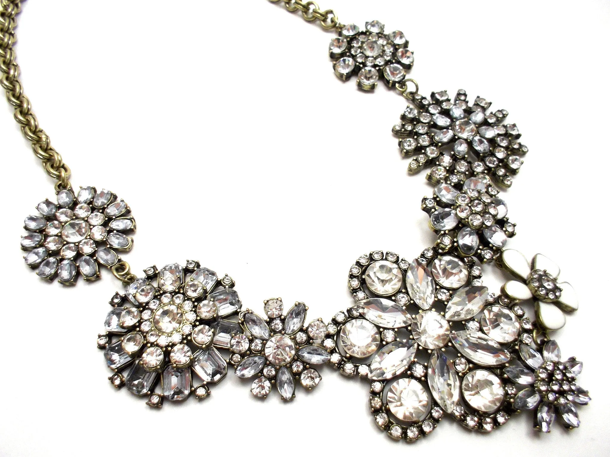 Luxe Flower Lattice Statement Necklace