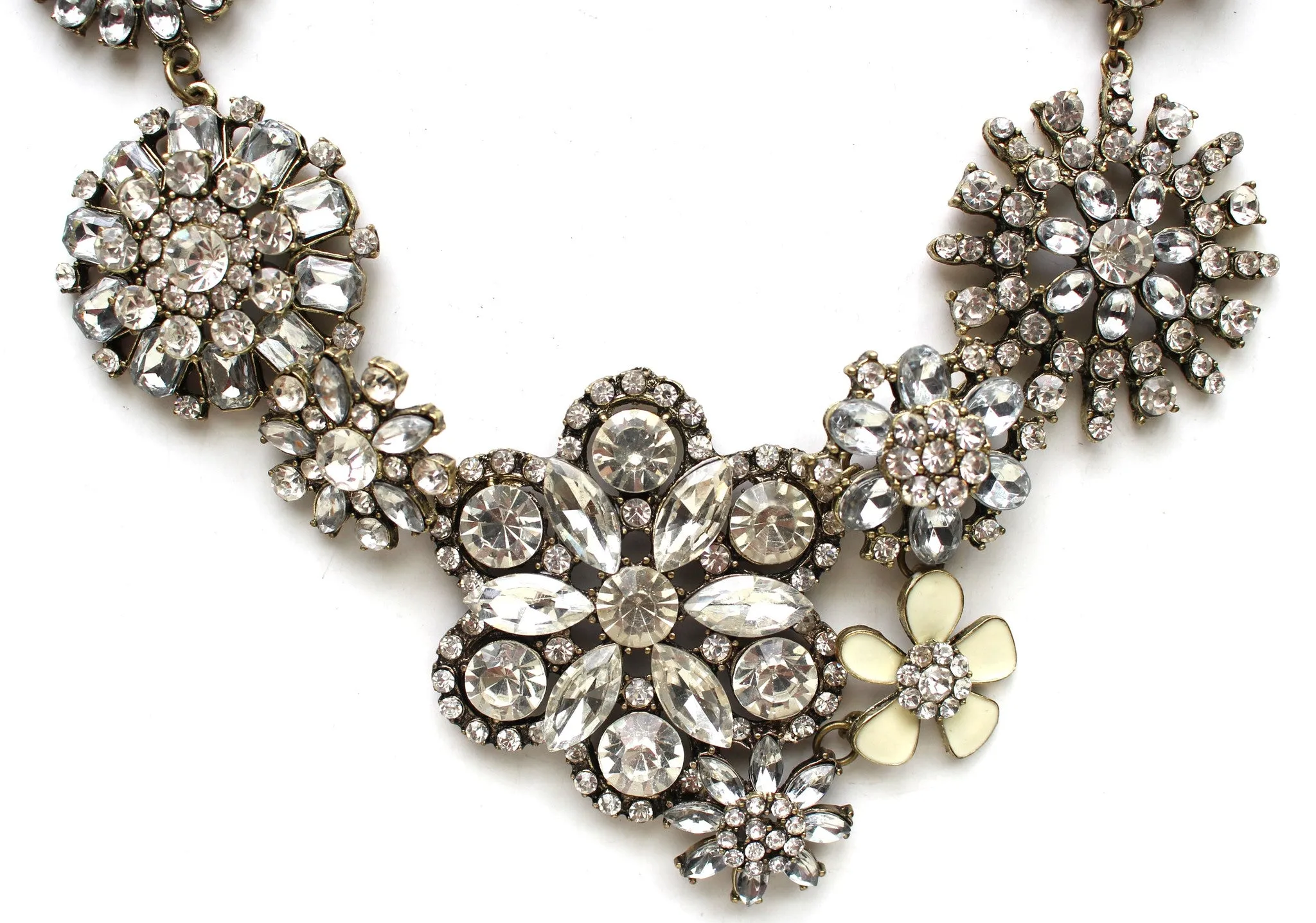 Luxe Flower Lattice Statement Necklace